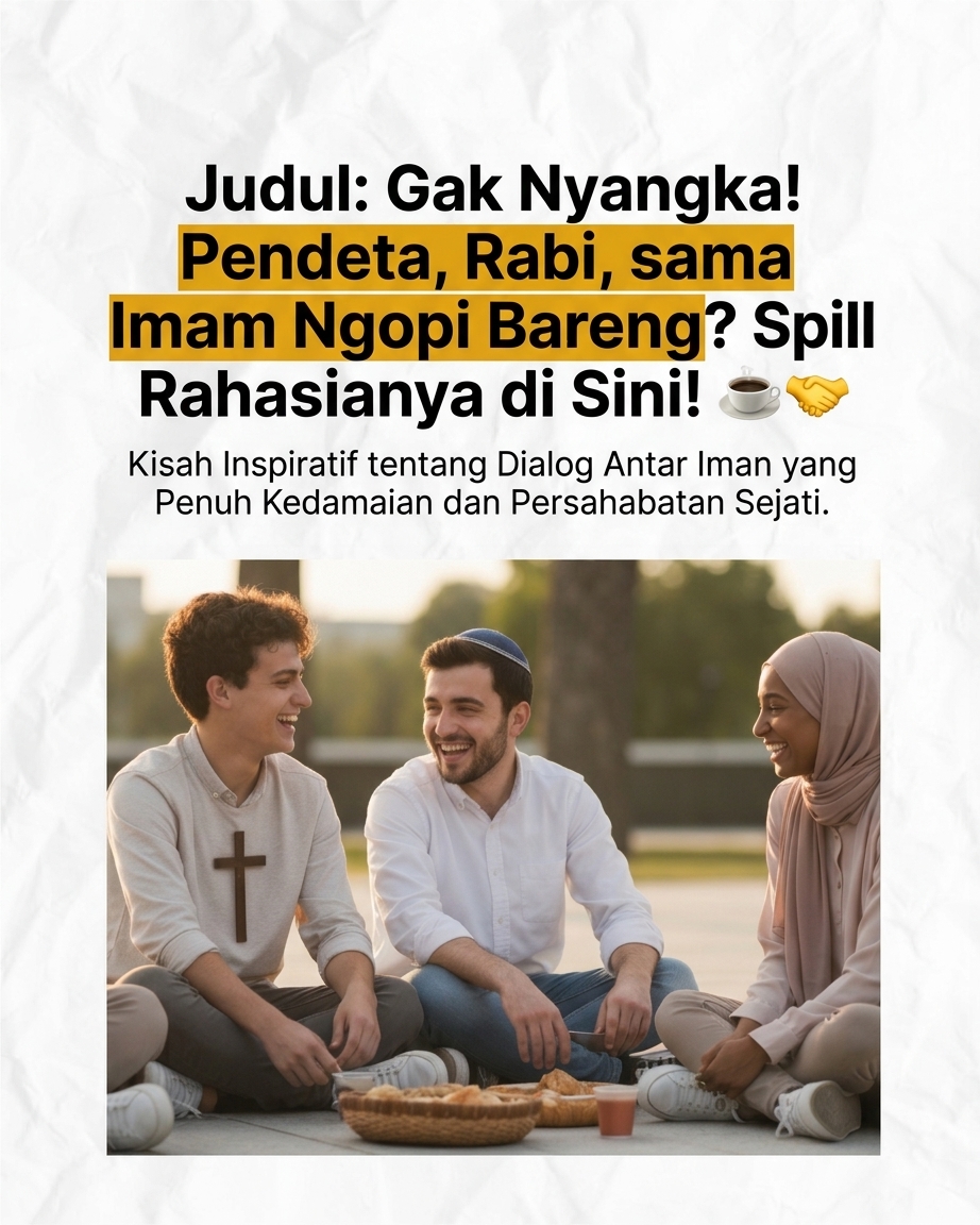 Judul Gak Nyangka! Pendeta, Rabi, sama Imam Ngopi Bareng? Spill Rahasianya di Sini! 