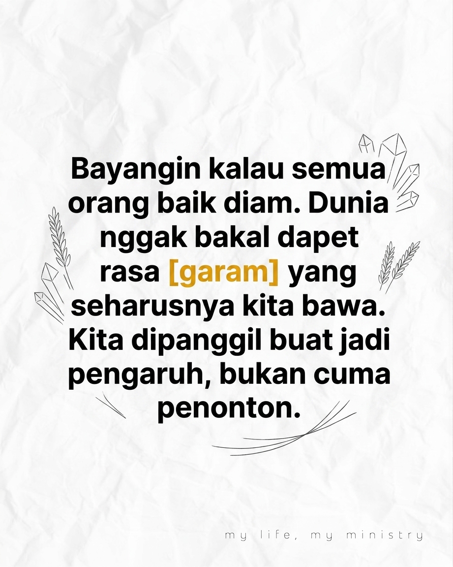 POV Kamu satusatunya yang beda di tongkrongan... Berani speak up nggak? Atau milih jadi Secret Agent yang imannya disimpan rapatrapat?