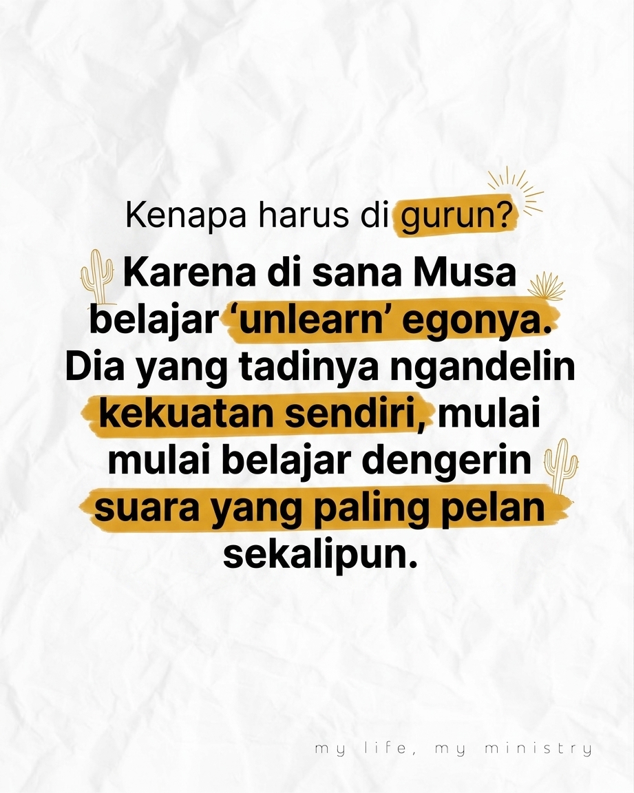 POV Lagi ngerasa kering, sepi, dan sendirian banget? Ternyata itu cara Tuhan ngeDM lo! Lets talk about the Desert Experience!