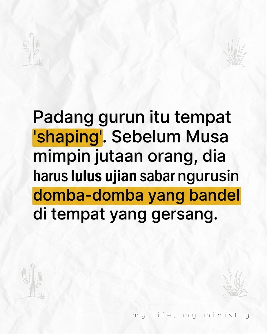 POV Lagi ngerasa kering, sepi, dan sendirian banget? Ternyata itu cara Tuhan ngeDM lo! Lets talk about the Desert Experience!