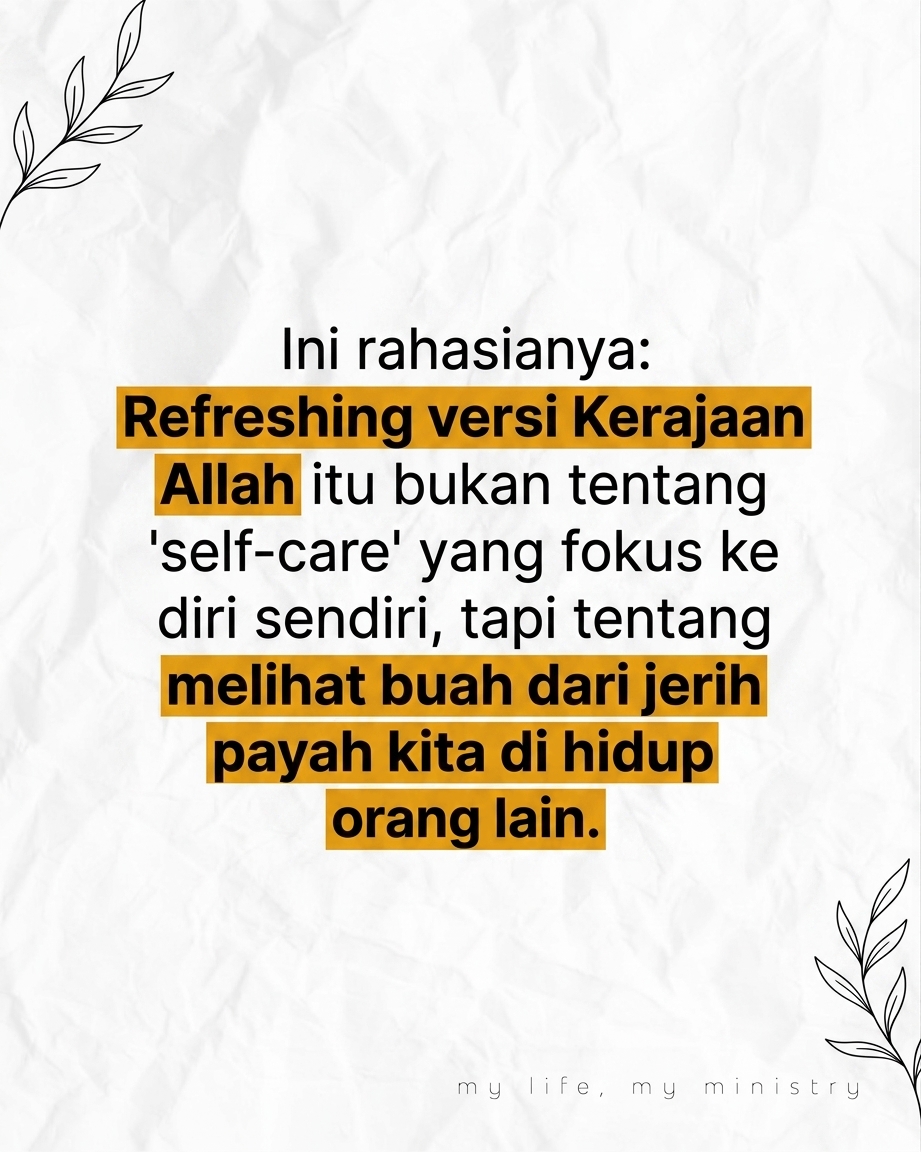 Capek Pelayanan? Mungkin Kamu Salah Cara Istirahatnya!