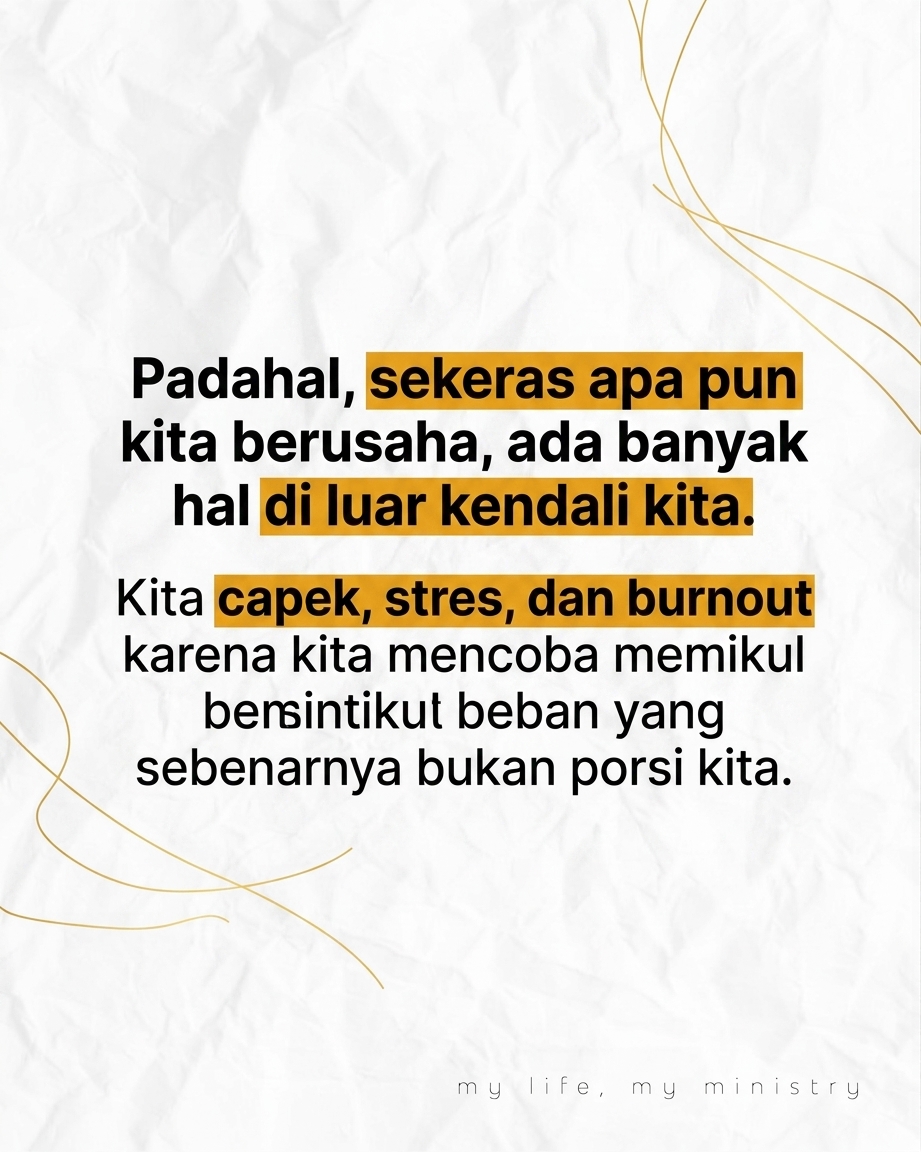 POV Kamu ngerasa kalau kamu nggak ada, pelayanan bakal hancur total! Kok bisa gitu? Yuk kita bahas pelanpelan.
