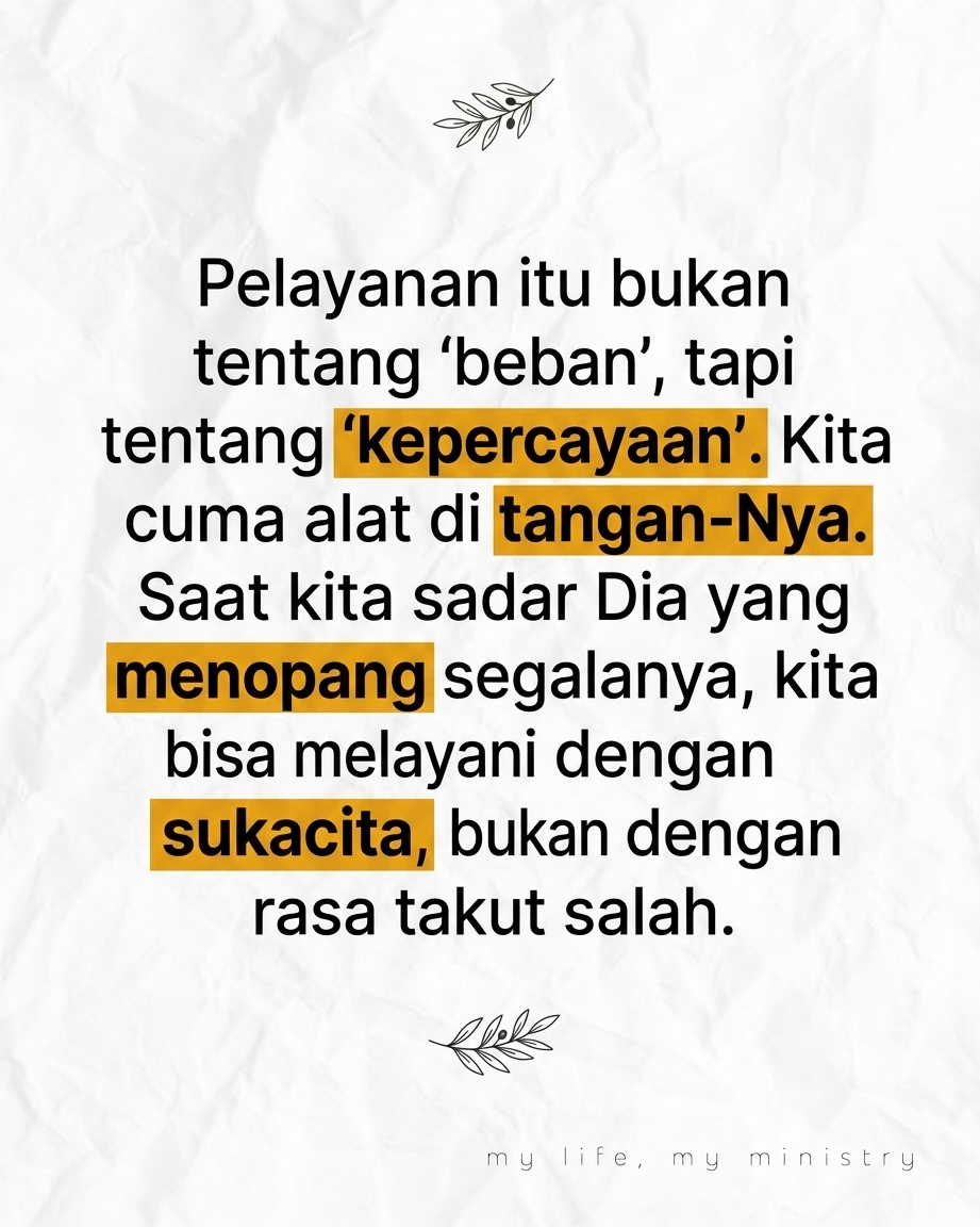POV Kamu ngerasa kalau kamu nggak ada, pelayanan bakal hancur total! Kok bisa gitu? Yuk kita bahas pelanpelan.