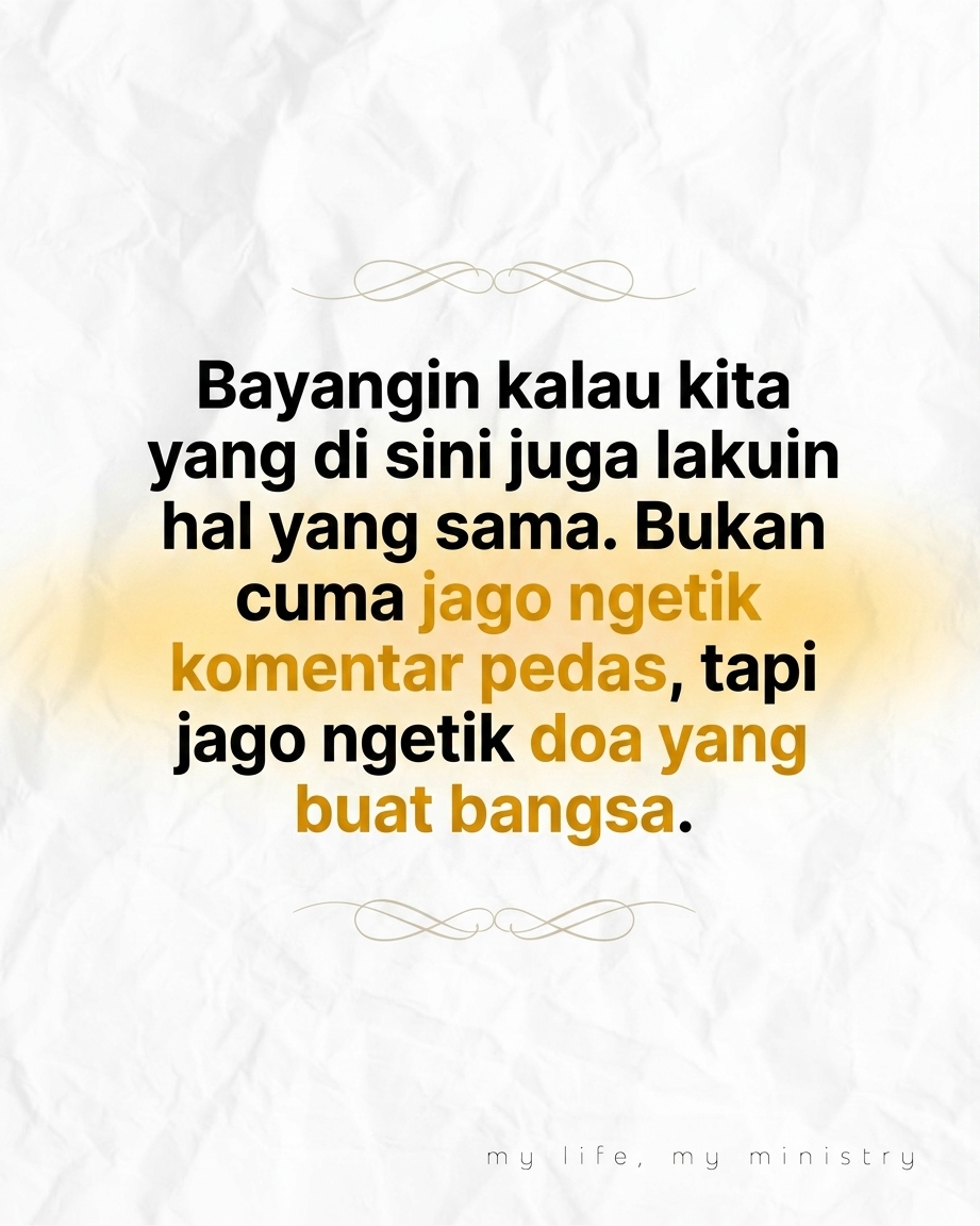 Jangan Berdoa Kalau Nggak Mau Negara Kita Damai!