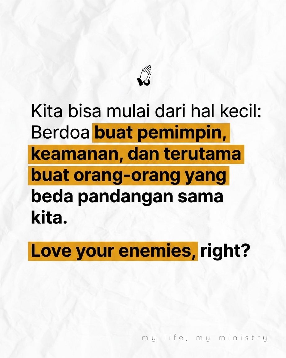 Jangan Berdoa Kalau Nggak Mau Negara Kita Damai!