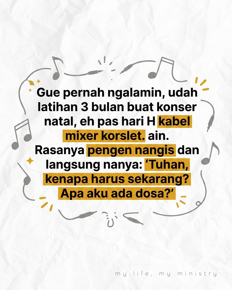 Sound System Mati Pas Reff? Jangan Langsung Nyalahin Setan! Yuk, kita bahas kenapa kecelakaan di panggung bisa jadi bagian dari rencana Tuhan yang misterius.