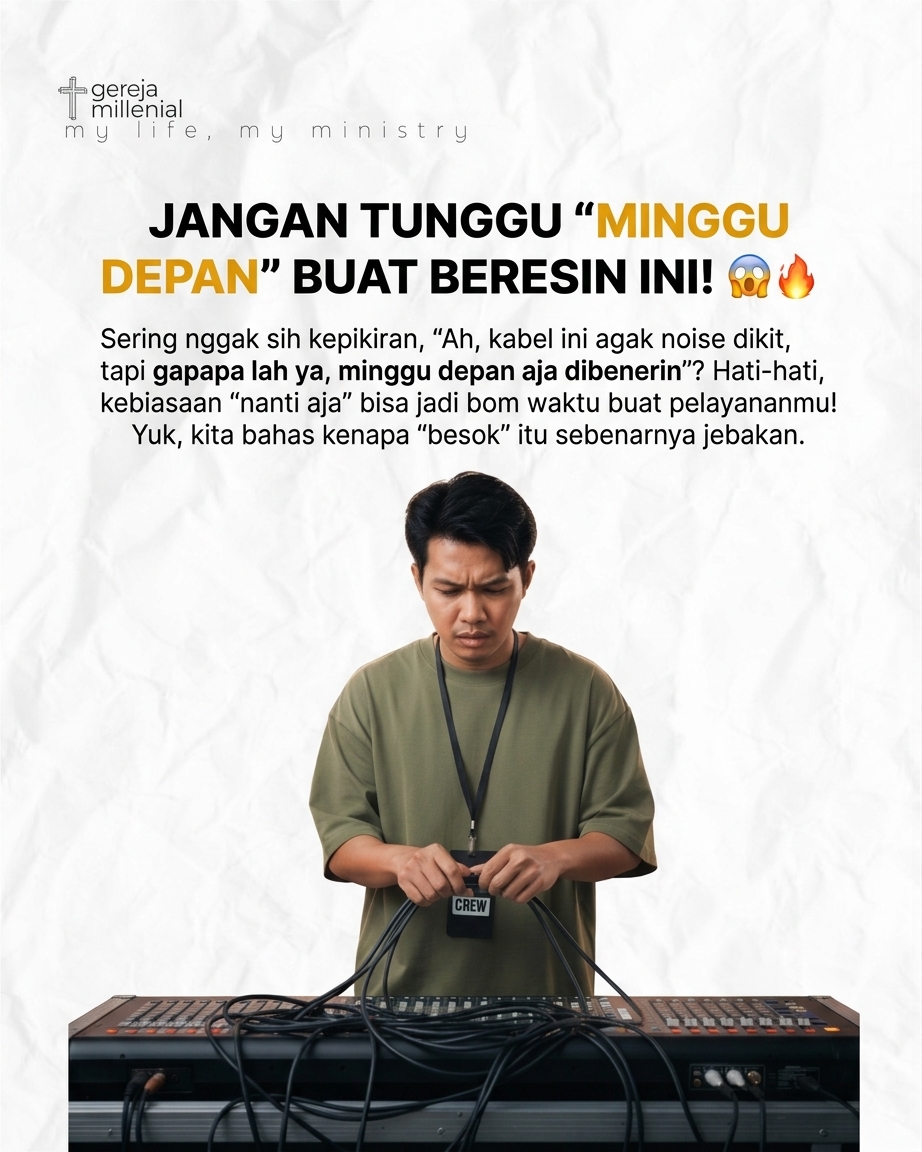 JANGAN TUNGGU MINGGU DEPAN BUAT BERESIN INI! Sering nggak sih kepikiran, Ah, kabel ini agak noise dikit, tapi gapapa lah ya, minggu depan aja dibenerin? Hatihati, kebiasaan nanti aja bisa jadi bom waktu buat pelayananmu! Yuk, kita bahas kenapa besok itu s