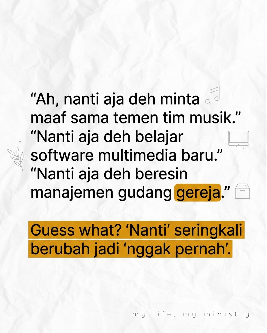 JANGAN TUNGGU MINGGU DEPAN BUAT BERESIN INI! Sering nggak sih kepikiran, Ah, kabel ini agak noise dikit, tapi gapapa lah ya, minggu depan aja dibenerin? Hatihati, kebiasaan nanti aja bisa jadi bom waktu buat pelayananmu! Yuk, kita bahas kenapa besok itu s