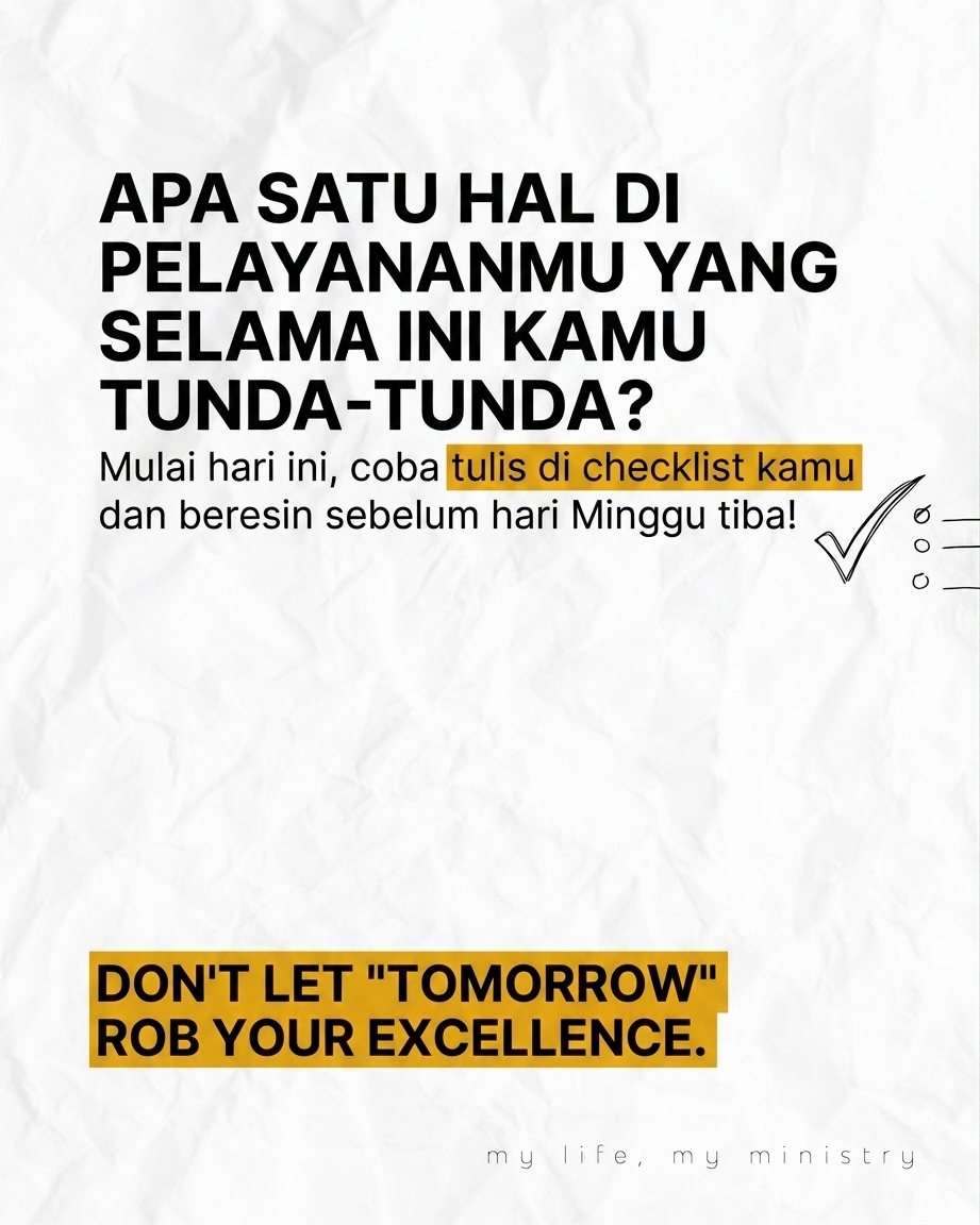 JANGAN TUNGGU MINGGU DEPAN BUAT BERESIN INI! Sering nggak sih kepikiran, Ah, kabel ini agak noise dikit, tapi gapapa lah ya, minggu depan aja dibenerin? Hatihati, kebiasaan nanti aja bisa jadi bom waktu buat pelayananmu! Yuk, kita bahas kenapa besok itu s