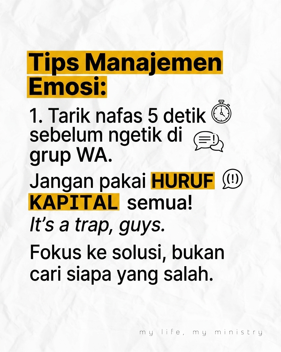 STOP MARAHMARAH DI GRUP WHATSAPP PELAYANAN! Kenapa sih kita gampang banget meledak pas lagi persiapan ibadah? Yuk, bedah rahasianya!