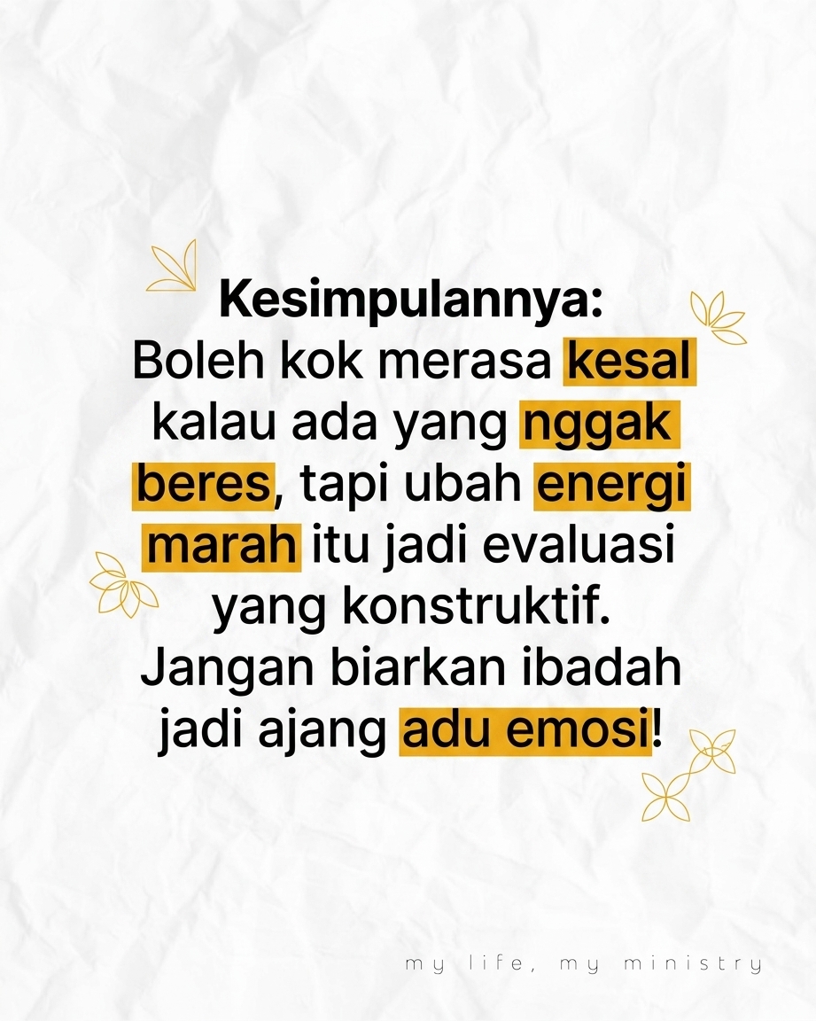 STOP MARAHMARAH DI GRUP WHATSAPP PELAYANAN! Kenapa sih kita gampang banget meledak pas lagi persiapan ibadah? Yuk, bedah rahasianya!