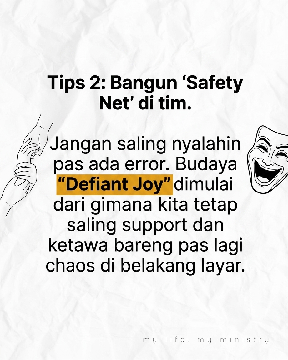 POV Pas Soundcheck Aman, Pas Ibadah Berantakan... Tapi Tetap Happy? Kok Bisa? Yuk bahas rahasia Defiant Joy di tengah chaos pelayanan!