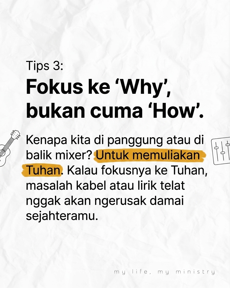 POV Pas Soundcheck Aman, Pas Ibadah Berantakan... Tapi Tetap Happy? Kok Bisa? Yuk bahas rahasia Defiant Joy di tengah chaos pelayanan!