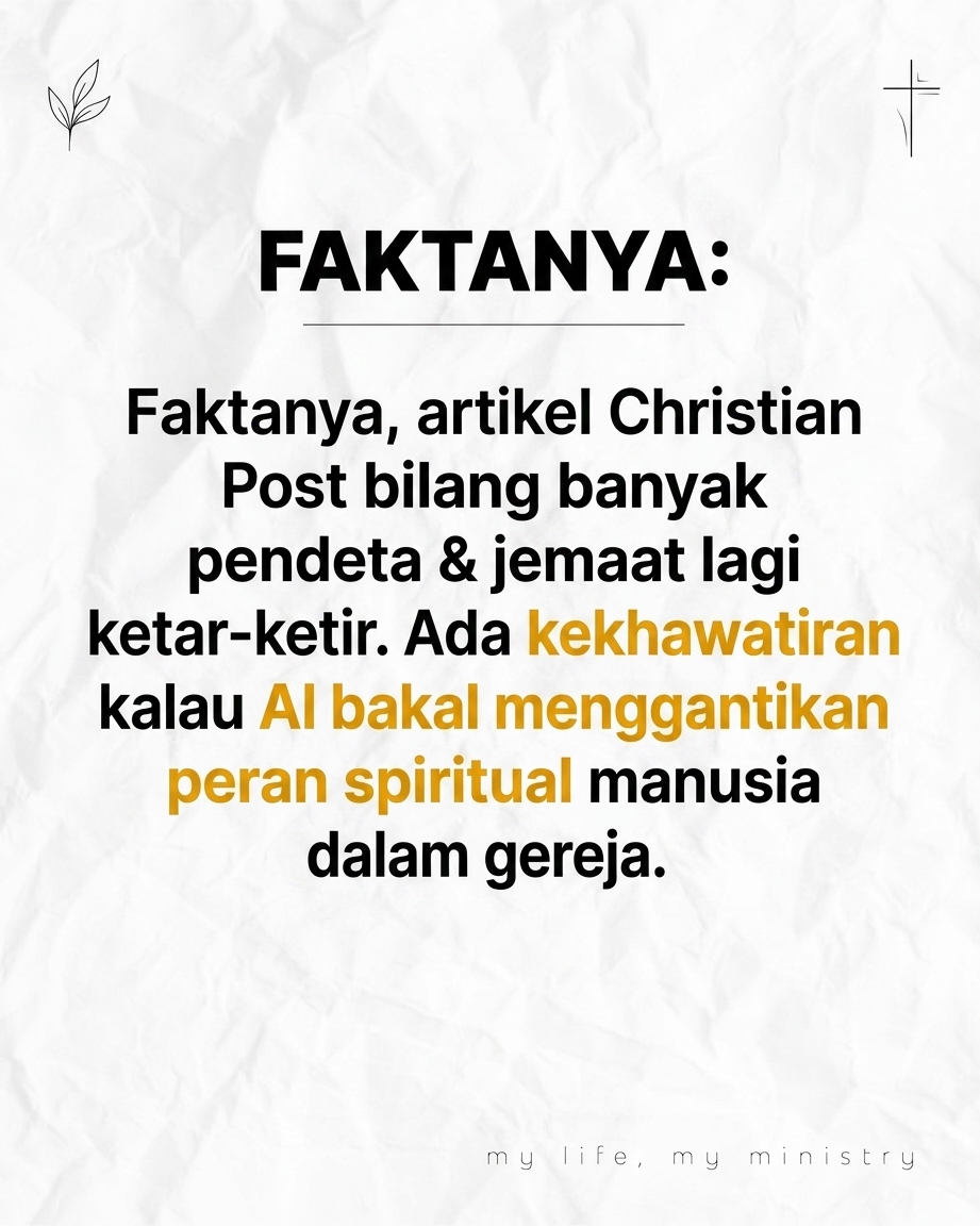 AI BISA GANTIIN TUHAN? Waduh, ngeringeri sedap ya! Yuk kita bahas gimana teknologi masa kini masuk ke pelayanan kita tanpa kehilangan esensi rohaninya.