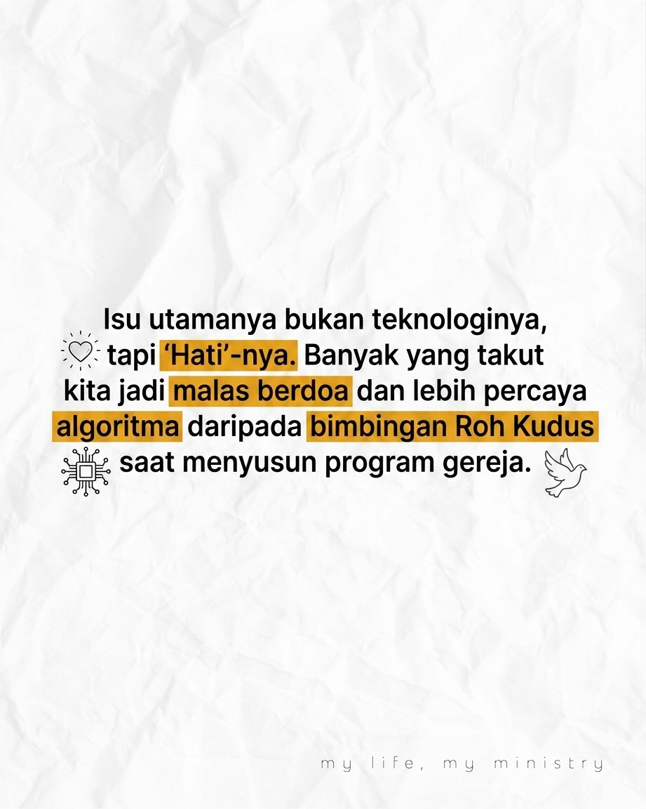 AI BISA GANTIIN TUHAN? Waduh, ngeringeri sedap ya! Yuk kita bahas gimana teknologi masa kini masuk ke pelayanan kita tanpa kehilangan esensi rohaninya.