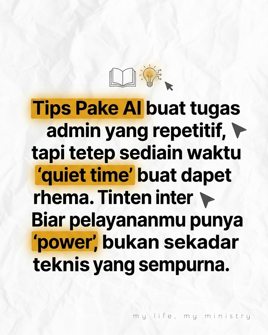 AI BISA GANTIIN TUHAN? Waduh, ngeringeri sedap ya! Yuk kita bahas gimana teknologi masa kini masuk ke pelayanan kita tanpa kehilangan esensi rohaninya.