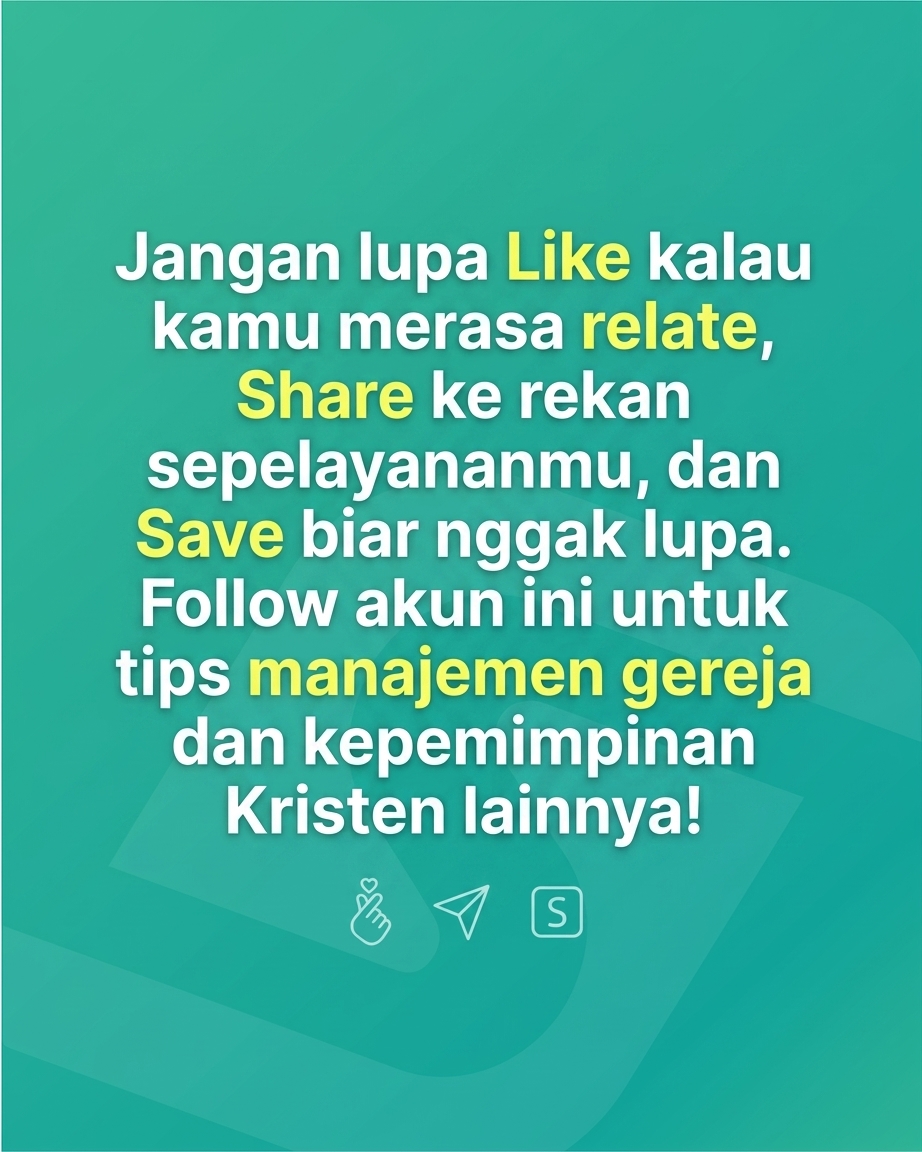 Gereja Berantakan Bukan Karena Kurang Doa, Tapi Karena Kelebihan Kasih? Seringkali kita terjebak dalam dilema antara menjaga perasaan atau menjaga standar pelayanan.