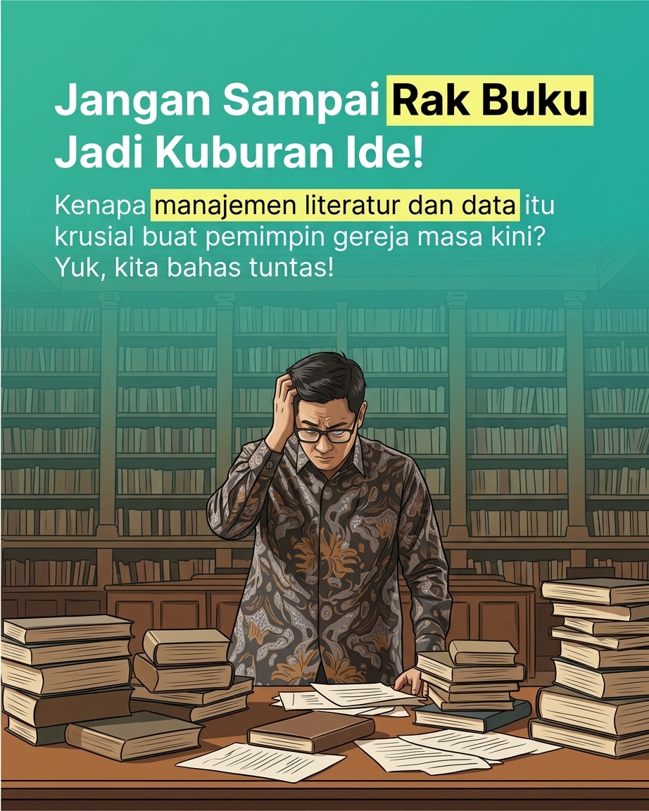 Jangan Sampai Rak Buku Jadi Kuburan Ide! Kenapa manajemen literatur dan data itu krusial buat pemimpin gereja masa kini? Yuk, kita bahas tuntas!