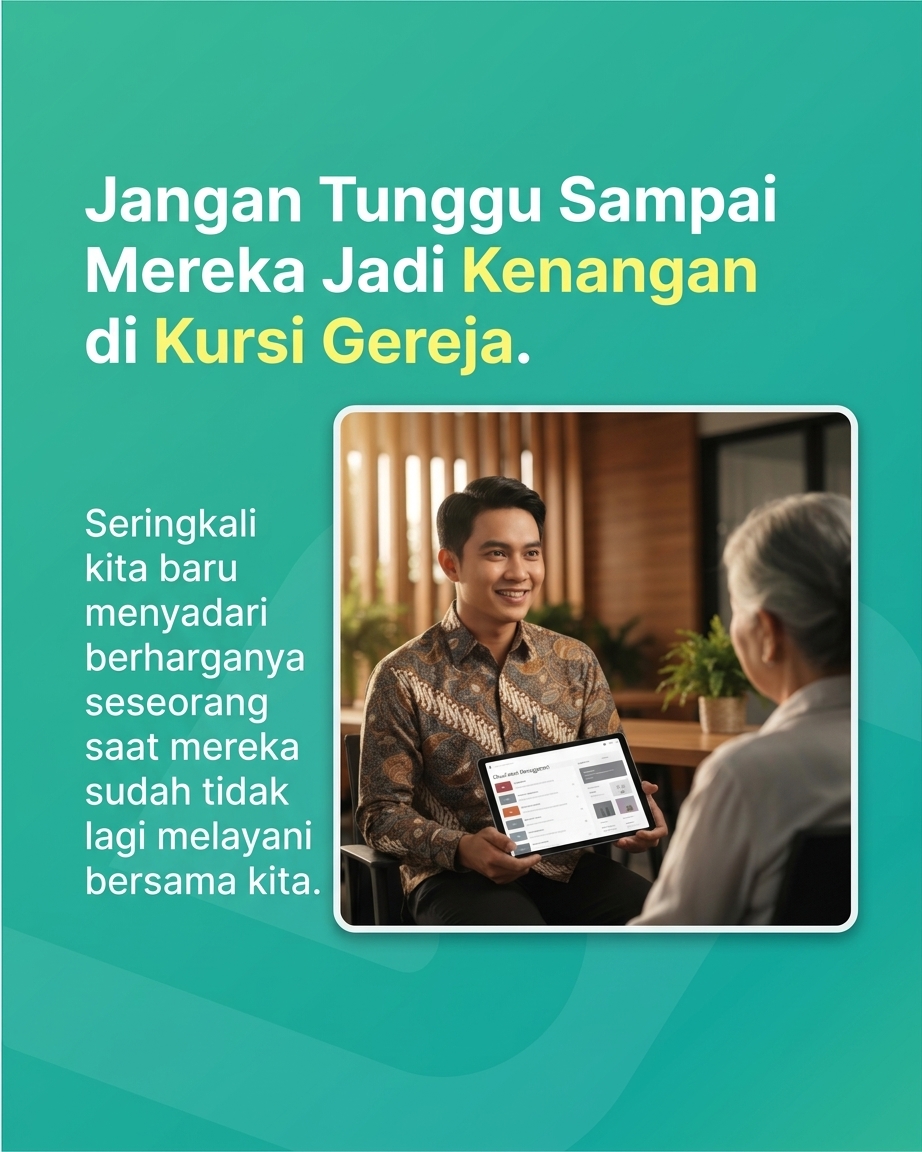 Jangan Tunggu Sampai Mereka Jadi Kenangan di Kursi Gereja. Seringkali kita baru menyadari berharganya seseorang saat mereka sudah tidak lagi melayani bersama kita.