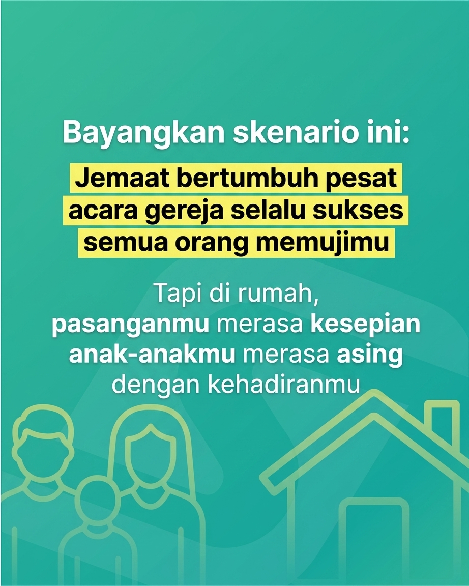 Pelayanan Meledak, Tapi Rumah Tangga Retak? Jangan sampai kamu sukses di mimbar tapi gagal di meja makan sendiri. Yuk, bahas The Marriage Test yang sering dilupakan pemimpin gereja.