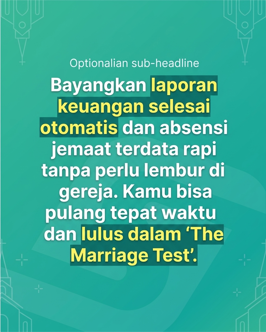 Pelayanan Meledak, Tapi Rumah Tangga Retak? Jangan sampai kamu sukses di mimbar tapi gagal di meja makan sendiri. Yuk, bahas The Marriage Test yang sering dilupakan pemimpin gereja.