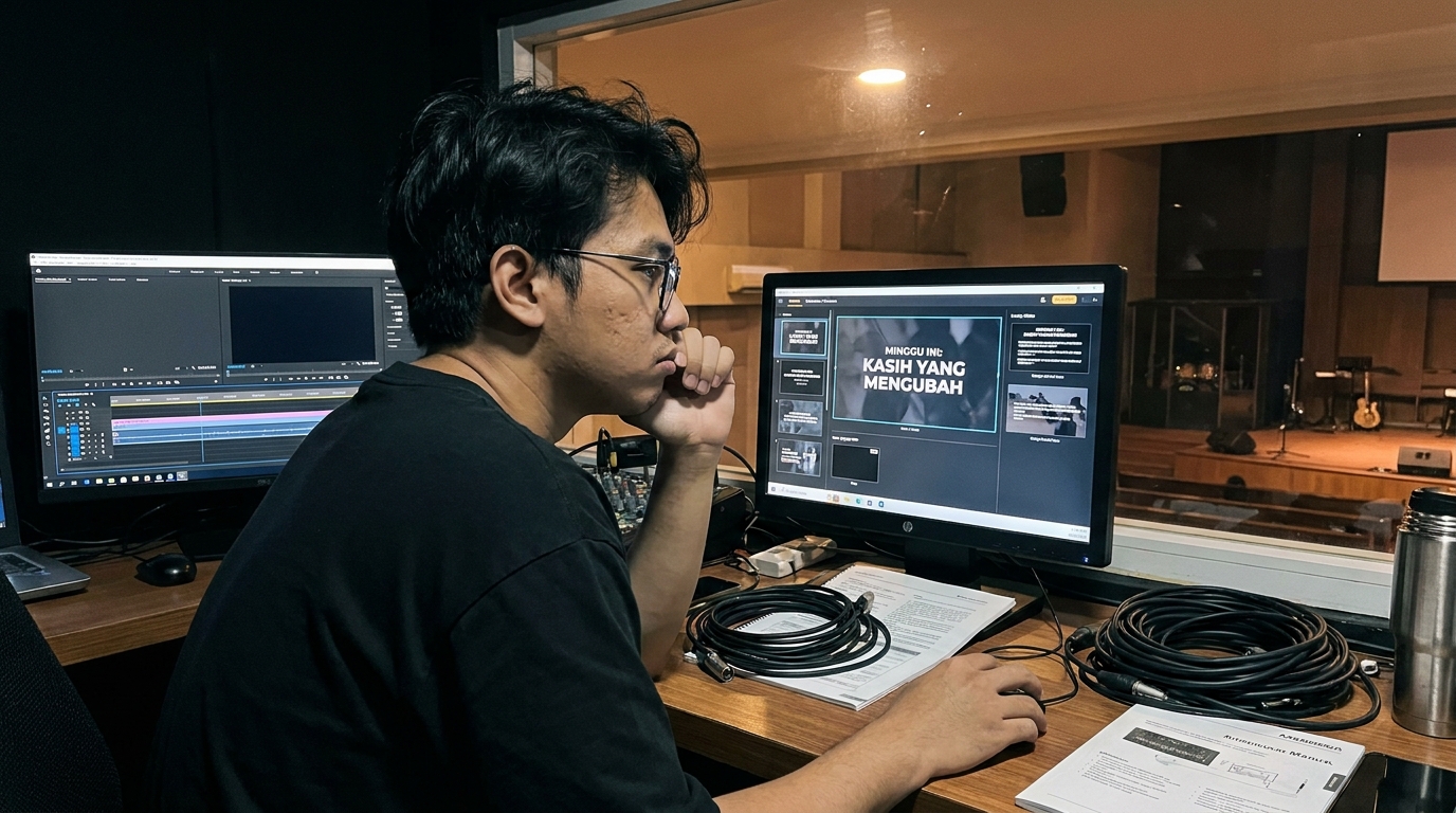 Pelayanan Multimedia Gereja di Era AI: Menjaga Jiwa di Balik Layar Booth